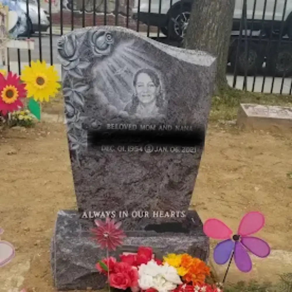 Bahama Blue headstone at Linden Hill United Methodist Cemetery