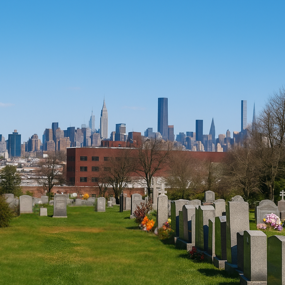 Linden Hill United Methodist Cemetery in brooklyn after installation of monuments